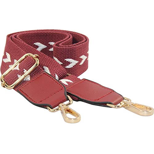 Image of Duwi Wide Handbag&Purse Strap Jacquard Woven Guitar Style Multicolor Replacement Strap Canvas Adjustable Crossbody Bag Strap