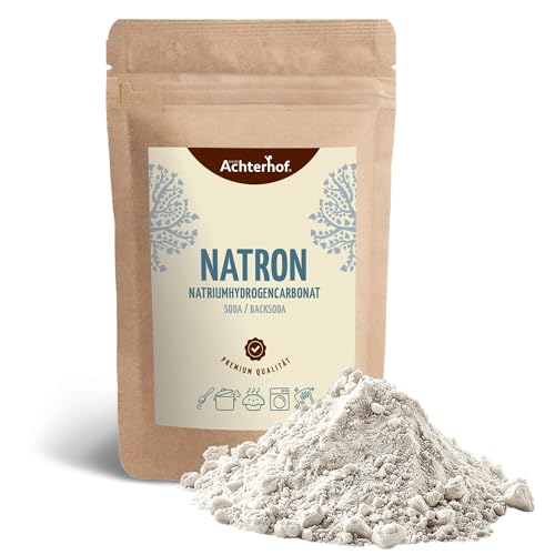 Natron 250g | das Multitalent im Haushalt - Natriumhydrogencarbonat | umweltfreundliche Alternative zu Putzmitteln | zum Backen und Kochen | Achterhof