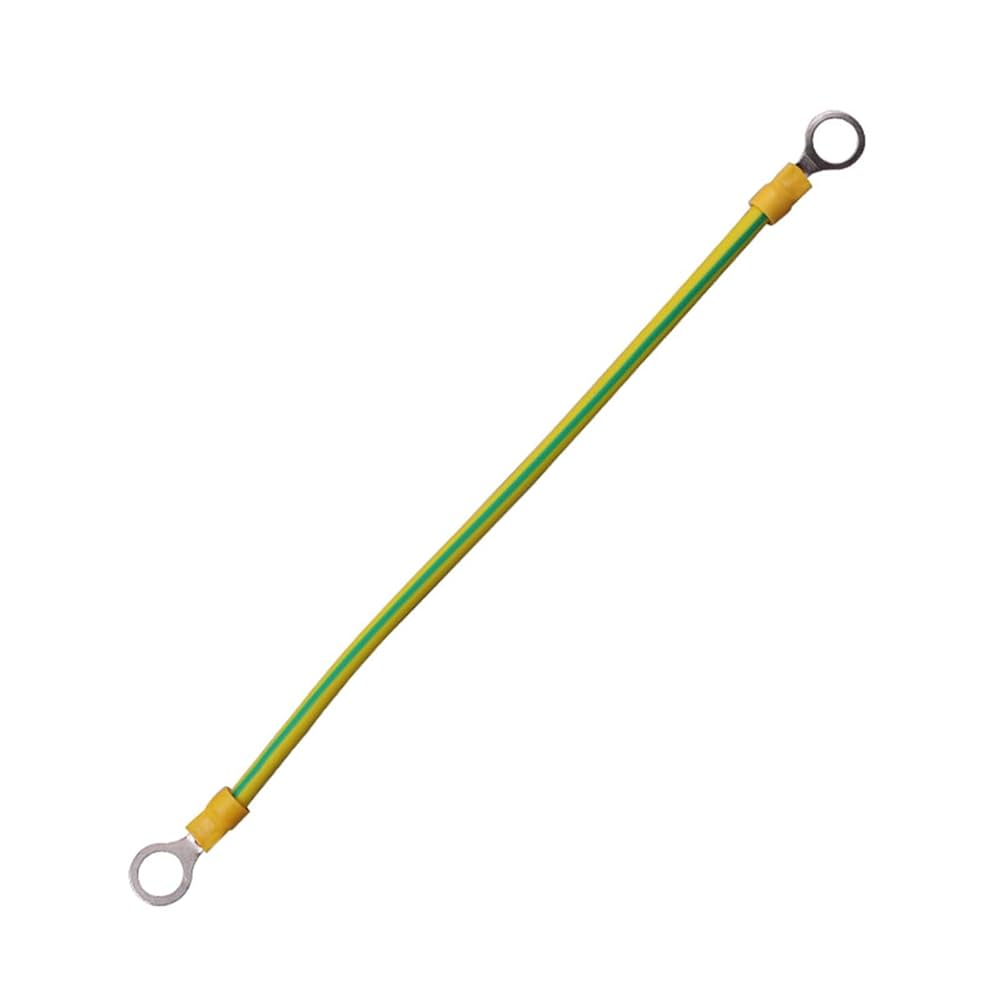 Amazon.co.jp: Oリング端子付きイエローグリーンアース線 太陽光