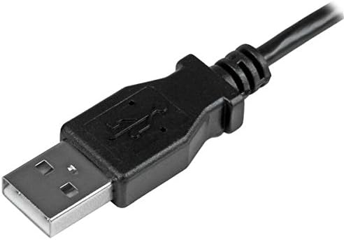 StarTech.com Left Angle Micro USB Cable – 1 ft / 0.5m – 90 degree – USB Cord – USB Charger Cable – USB to Micro USB Cable (USBAUB50CMLA)