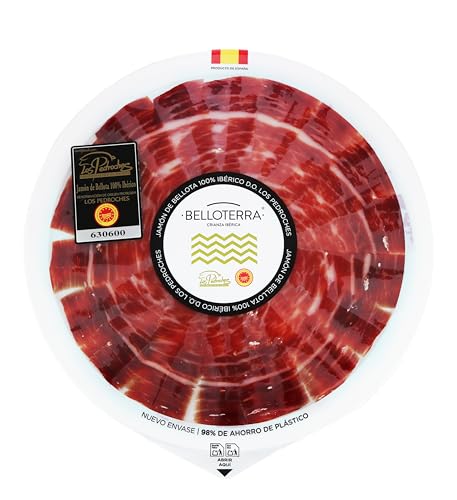 BELLOTERRA | Jamón de Bellota 100% Ibérico D.O. Los Pedroches Cortado a Mano 80 gr | Estuche Premium | Premio Encina de Oro y Great Taste Award | Curación 32-40 Meses