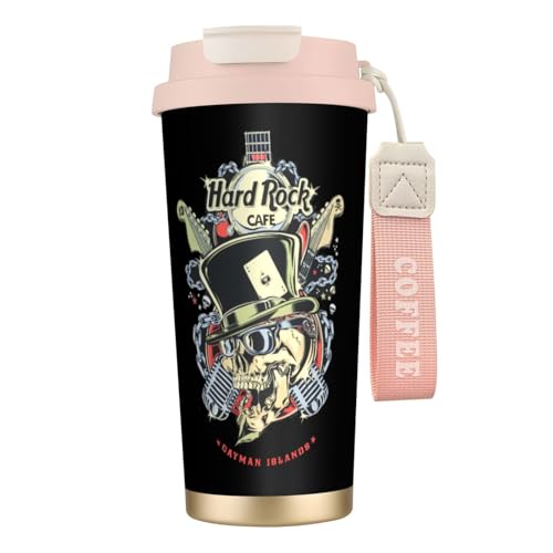 タンブラー コーヒー ハードロックカフェ 水筒 ステンレス ボトル 魔法瓶 オフィス マグカップ カフェマグ 車用 マグボトル 真空断熱 保温 保冷 ふた付き 直飲み 広口 漏れない 二重構造 持ち運び 500ml