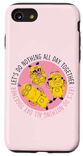 Coque pour iPhone SE (2020) / 7 / 8 Minions Let's Do Nothing All Day Together Cute Group Shot