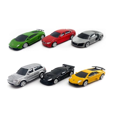 Set de 6 autos metálicos a escala 1:64 Just For Laughs