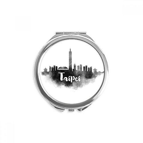 Miroir de poche Taipei Taïwan miroir rond maquillage de poche compact portable multicolore