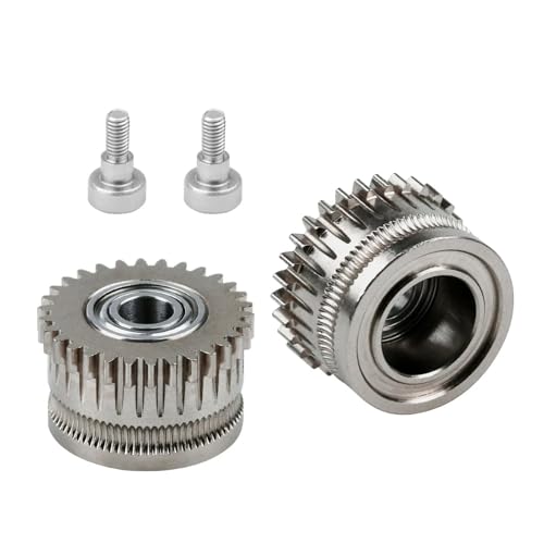 Hardened Steel Ni Plated Extruder Gear Kit Set with Integrated Filament Drive Wheel for K1 Series Works with Ender 3 V3 