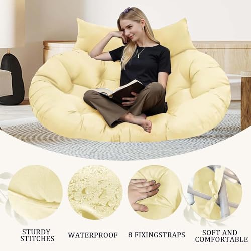 Coussin de fauteuil oeuf suspendu violet grand format avec appui-tête - 4