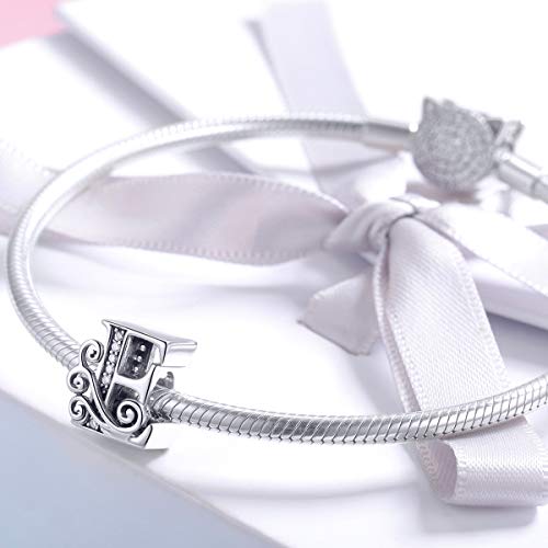 Image of Eternalll Jewellery - Spacer Beads Authentic 925 Sterling Silver Charms Vintage A-Z Letter Alphabet Charms for Bead Bracelets Women Charm Diy Jewelry