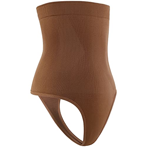 Image of DREAM SLIM Women's High-Waist Seamless Body Shaper Briefs Firm Control Tummy Thong Shapewear Panties Girdle Underwear