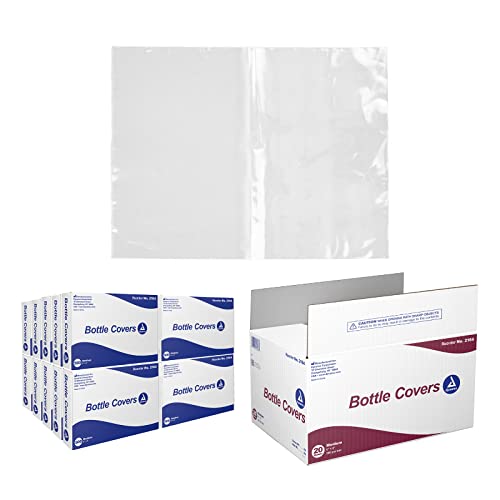 Dynarex Bottle Covers, Transparent Disposable Plastic Bags for Protecting Bottles, Non-Sterile & Latex-Free, Medium 6x8, 1 Box of 500 Bottle Covers (Packaging May Vary)