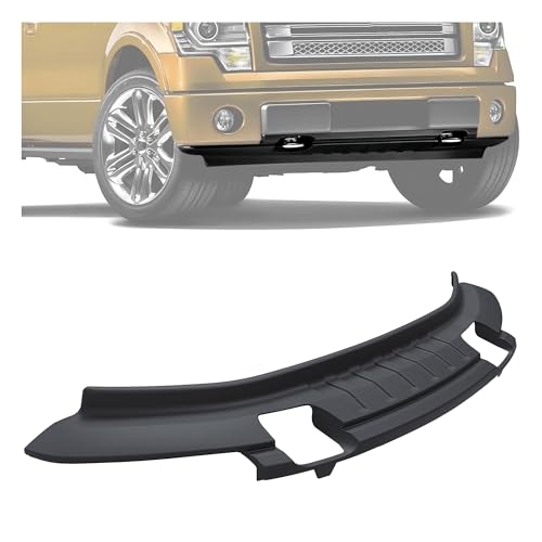 KUAFU Front Bumper Lower Valance Compatible with 2009-2014 Ford F150 4WD Replace for 9L3Z17626B FO1095228C with Fog Light Holes Textured Air Dam Deflector Valance Panel