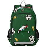 isaoa zaino personalizzato per bambini zaino da scuola per donne uomini zaino per laptop zaino da viaggio, fischio da calcio e scarpe da calcio zaino scolastico leggero e resistente all'acqua