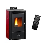 Poêle à granulés air Anita 9,4 kW Bordeaux Sannover