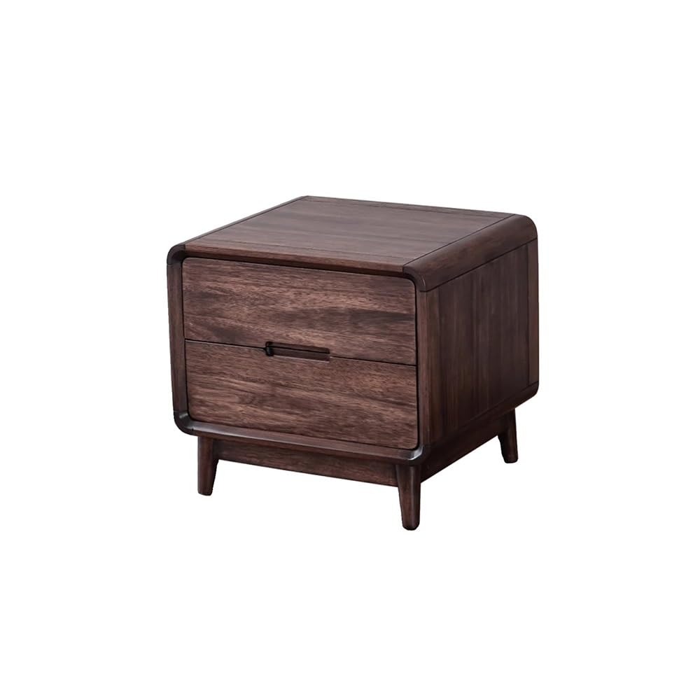 BHGFYXBS Side Tables Bedroom 50X40X50Cm Walnut Solid Wood Bedside Storage Table, Modern Cabinet, Simple Bedroom Furniture Bedside Tables