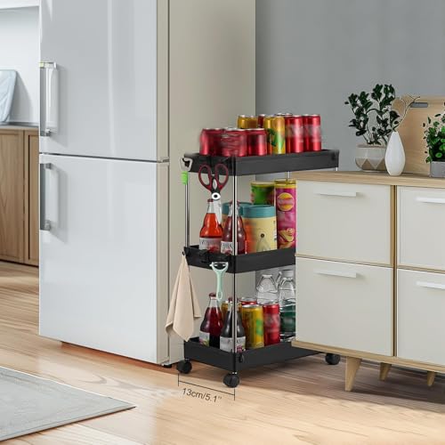 Chariot de rangement fin pour combler les espaces vides entre vos meubles de cuisine