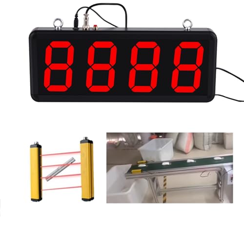 Digital LED Counter With Laser Sensor - 4 Inch Display Counts Up To 9999 For People, Products & More-862769