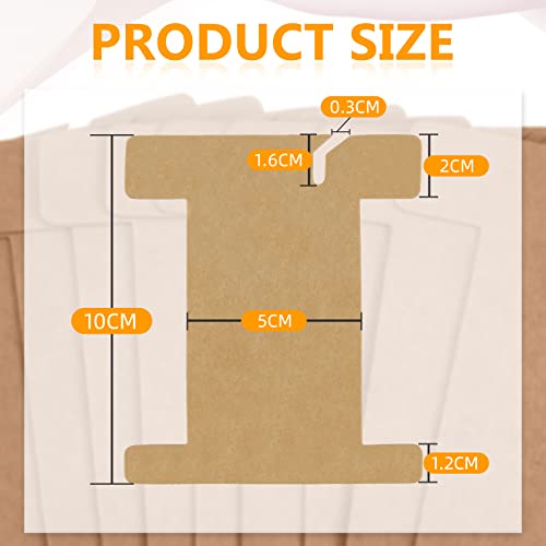 Ribbon Organizer Set Cardboard Ribbon Spools Embroidery Floss Ribbon Holder Ribbon Organizer Embroidery Thread Holder Empty Cardboard Yarn Bobbin for Cross Stitch Craft DIY Sewing (200 Pcs)