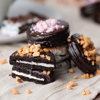 Barnetts Valentines Day 6 Chocolate Cookies Gift Basket, Valentine Gourmet Chocolate Covered Candy Gifts for Food Delivery Baskets, Him and Her Ideas, Husband, Wife, Girlfriend, Women, Men