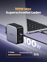 UGREEN Nexode 100W USB C Ladegerät, 4 Ports, GaN Netzteil, Laptop Charger – Ansicht 3