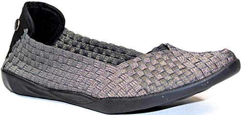 Image of Bernie Mev Catwalk Women's Stretch Woven Slip On Flat Shoes for Women