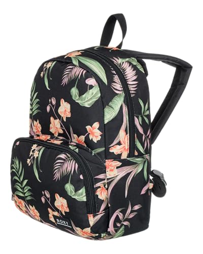 Image of Roxy Women's Always Core Backpack | Travel | Everyday Carry | Beach | Polyester | 8L Capacity - Anthracite Island Escape