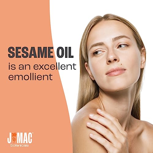 J Mac Botanicals A1 Organic Sesame Oil (16 Oz Plastic Bottle), Cold-Pressed, Organic Sesame Oil For Skin, Ayurveda Body Oil For Massage thumb #6