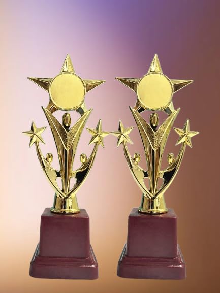 Metallic Fibre Star boy Golden Winning Trophy 10 inch Pack of 2 | Awards, Recognition-image-35