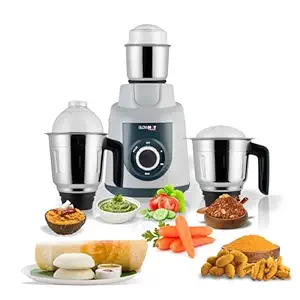 BLOWHOT 750W Mixer Grinder For Kitchen 3 Jar, 1.5L Wet Grinding Jar, 1L Dry Jar, 500ML Chutney Jar, 3 Speed Control | Copper Motor | ABS Body | Anti Skid Feet | 5 year Warranty on Motor - MGV-01