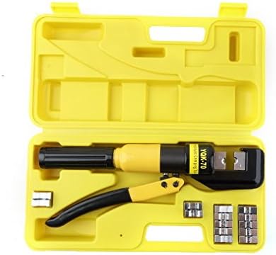 Crimpers 10 Ton Hydraulic Wire Battery Cable Lug Terminal Crimper Crimping Tool 9 Dies