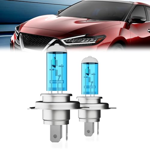 Image of Headlight Bulbs Compatible With Nissan Maxima 2000-2001 2019, H4 /9003 /HB2 High Low Beam Headlights Halogen Light Bulb, Super Bright 6000K White, Plug and Play, Pack of 2