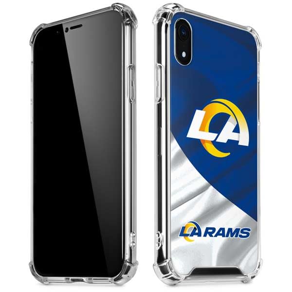 Skinit Clear Phone Case Compatible with iPhone XR - Officially Licensed NFL Los Angeles Rams Design