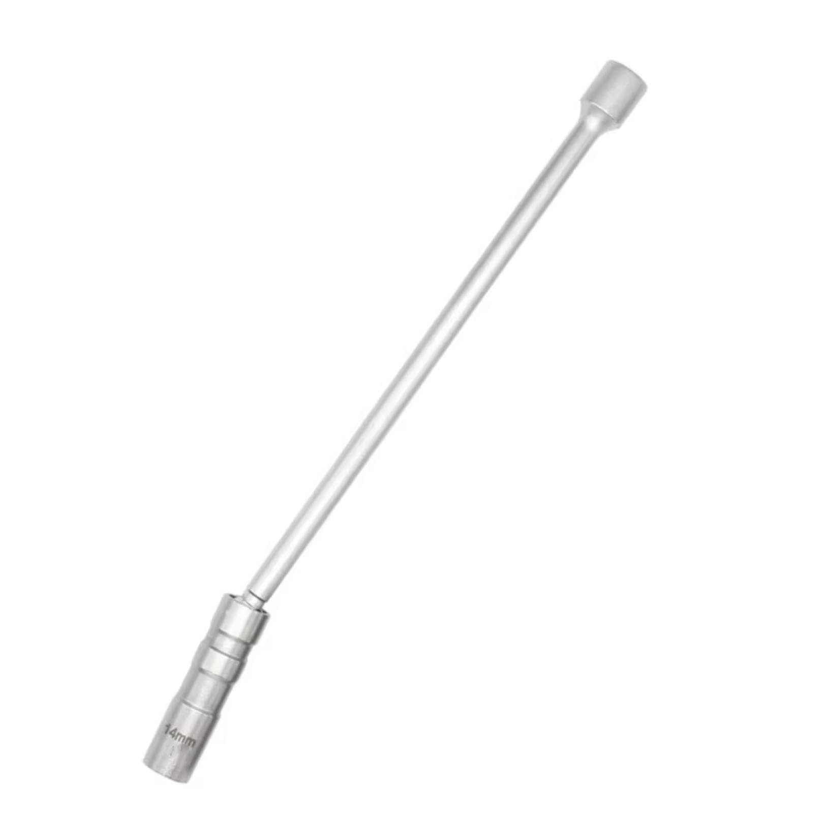 Zündkerzenschlüssel, Zündkerzenausbauwerkzeug, Schraubenschlüssel mit Magnethülse, 3/8-Zoll, 12-Punkt-Drehgelenk, Kerzenschlüssel, Magnet, Zündkerzen 14 mm, 16 mm (14 mm)