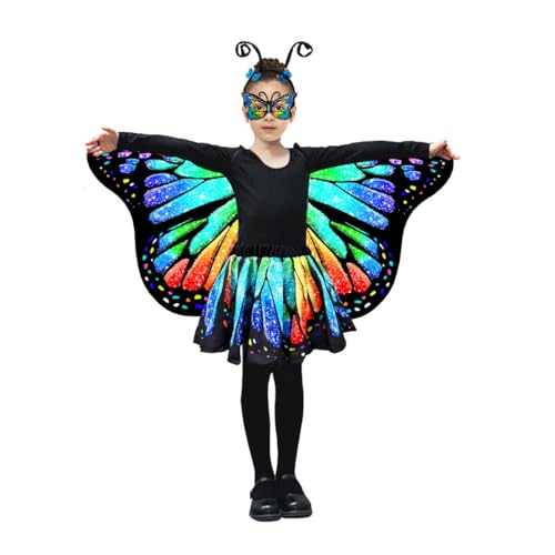 Disfraz Combinado Alas de Mariposa con Falda para Niñas miniatura 3