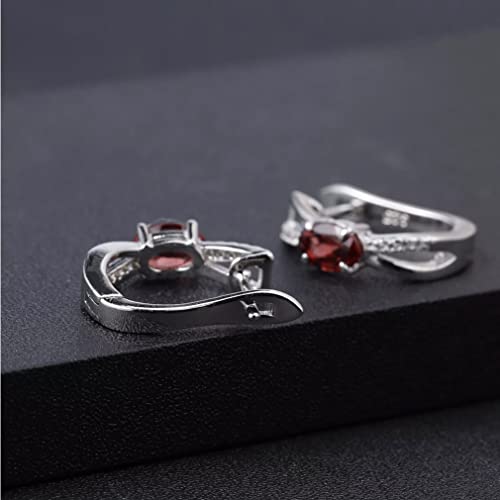 Boucles d'oreilles grenat rouge naturel 1,14 CT clips bijoux fins
