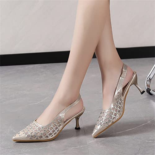 Chaussures d'été dorées à strass parfaites pour vos soirées chic - 2