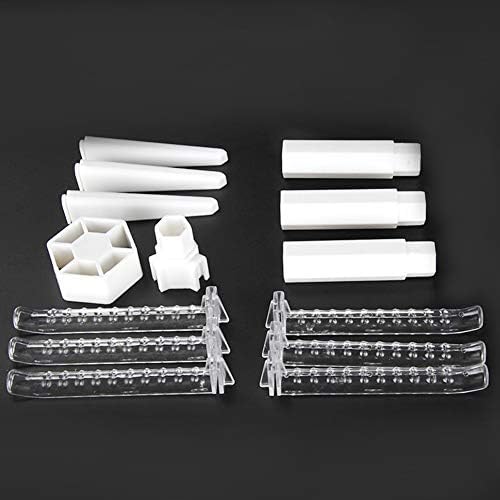 Pasta Drying Rack Noodle Stand with 6 Bar Handles, Fresh Noodles Hanging Stander, Spaghetti Dryer Stand Noodle Drying Tool for Kitchen, Fettuccine Holder Detachable(White)