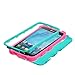 LG Optimus L90 Case, Rock Me Wireless (TM) 3 items Bundle - Screen Protector, 24K Gold Plating Electromagnetic Waves Blocking Sticker and Triple Layers Protective Case for LG Optimus L90 D419. (Teal Green / Pink)