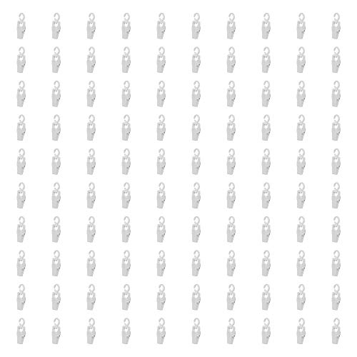 DBM IMPORTS 100 Pcs Laundry Hooks Clips Clothes Pin Plastic Retail Display-White