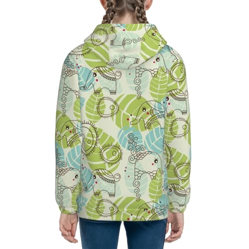 Little Elephants Garden Kids Pullover Hoodies Boys Sweatshirts Girls Athletic Clothes with Pocket4