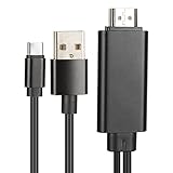 Omquot Typ-C-auf-kompatibles Kabel, Ultraleichtes Sync-Bildschirmkabel für 4K, Gleiche Bildschirmwiedergabe für Mobiltelefon zu HDTV, Anwendbar für Kinoerlebnisse, Aluminiumlegierung + ABS-Material