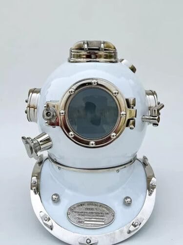 Nautical45,7 cm Maritimer Tauchhelm, US-Marine, V-Mark, Taucherhelm, Antik-Vintage-Taucherhelm, volle Größe, Taucherhelm