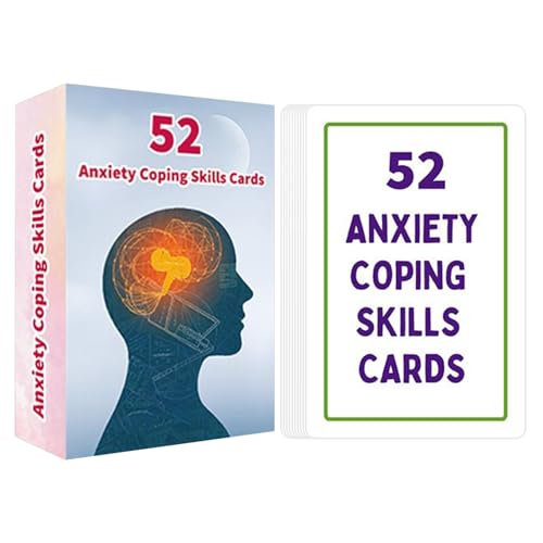 Karten für psychische Gesundheit, Wellnessgeschenk, 1 Set (52 Blätter), Bewältigungsfähigkeiten und Geisteshirn emotionaler Einblickkarten, Gefühle und Stress-Neuliebwerkzeuge, doppelseitig, für Freun Karten für psychische Gesundheit, Wellnessgeschenk, 1 Set (52 Blätter), Bewältigungsfähigkeiten und Geisteshirn emotionaler Einblickkarten, Gefühle und Stress-Neuliebwerkzeuge, doppelseitig, für Freun
