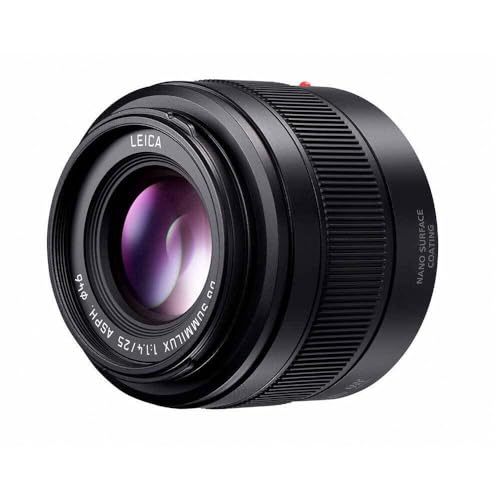 Panasonic LEICA 25mm F1.4 | Objectif à focale fixe H-XA025E (Grand angle 25mm, Grande ouverture F1.4, Tropicalisé, Compact, equiv. 35mm : 50mm) Noir – Compatible monture Micro 4/3 Panasonic & Olympus