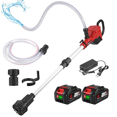 Cordless Stick Water Transfer Pump, Battery Powered Sump Pump with 2X3000mAh Batteries, 6.5FT Water Pipe, 720GPH, 32FT Lift, Brushless Portable Water Pump for Pool Garden Pond