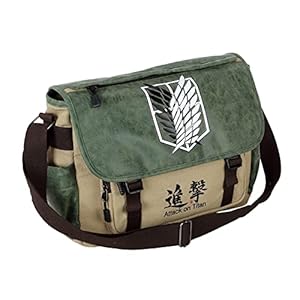 Bonamana Japanese Anime Cosplay Shoulder Bag School Bag Messenger Bag Canvas Satchel Crossbody Pack