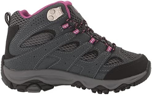 Merrell Moab 3 MID WTRPF Hiking Shoe, Granite/Berry, 12 US Unisex Big Kid | Image 4