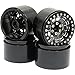 HOBBYSOUL Alloy 2.2 Beadlock Wheels Black Rims, 2.2 Wheels Wide 1.57' / 40mm for RC Crawler Axial SCX10 Capra Wraith RBX10 Ryft/Traxxas AMG 6x6 TRX4 / Redcat Gen8 Everest gen 7 Pro, (4-Pack)