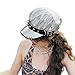 BXT Women's Studded Leather Beret Hat Biker Punk Rocker Cap Hat Fashion Gothic Newsboy Peaked Cap Yacht Captain Sailor Hat Silver