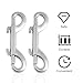 TOBBOMEY 4 Pcs Double Ended Bolt Snap Hooks Heavy Duty Metal Clips with Spring for Industrial Hardware, Keychains, and Outdoor Gear