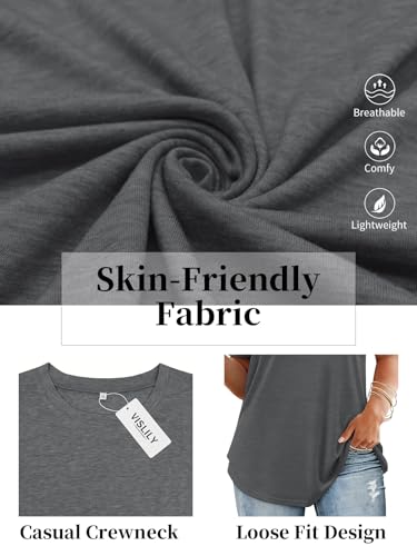 Image of VISLILY Plus-Size-Tops for Women Casual Short Sleeve T Shirts Trendy Tie Dye Crewneck Tees Comfy Loose Fit Tunics XL-5XL